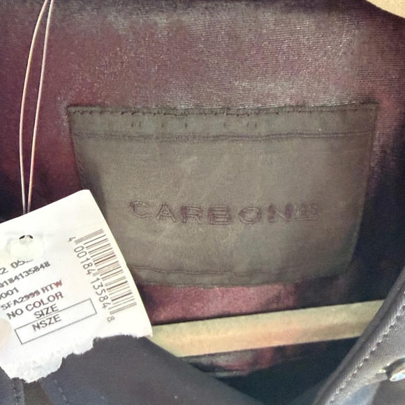 Carbon 38 La Brea small moto cropped asymmetrical black jacket never worn - Picture 5 of 9